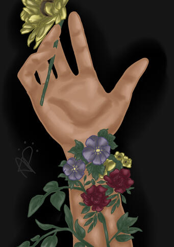 Hand with Flowers